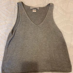 Gray Knitted Tank Top